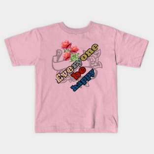 everyone beautyfui happy text art designs. Kids T-Shirt